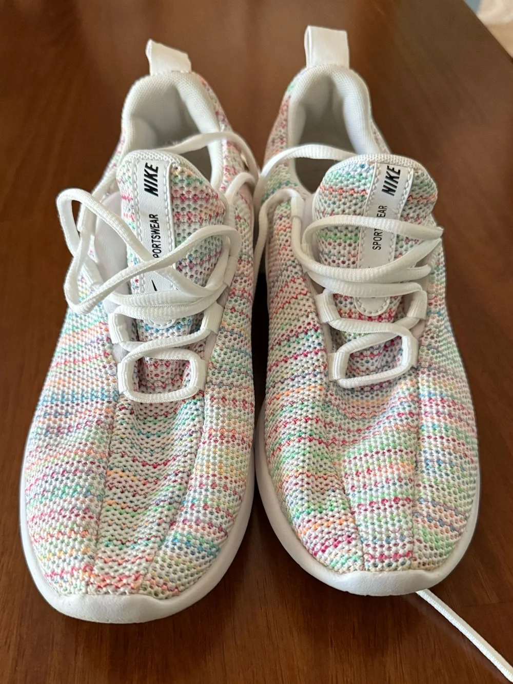 Nike White Multicolor Kids Sneakers